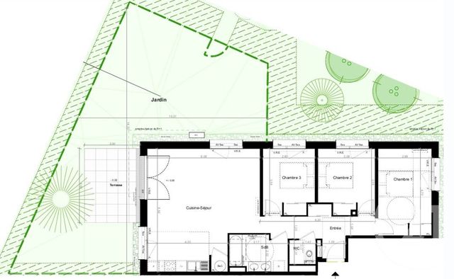 Appartement F4 à vendre - 4 pièces - 87.23 m2 - GRADIGNAN - 33 - AQUITAINE - Century 21 Les Graves