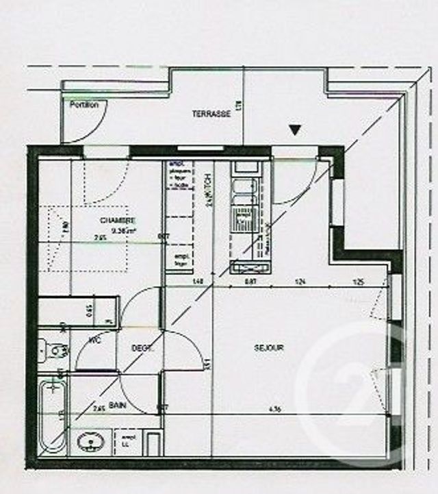 Appartement T2 à vendre - 2 pièces - 42.8 m2 - GRADIGNAN - 33 - AQUITAINE - Century 21 Les Graves